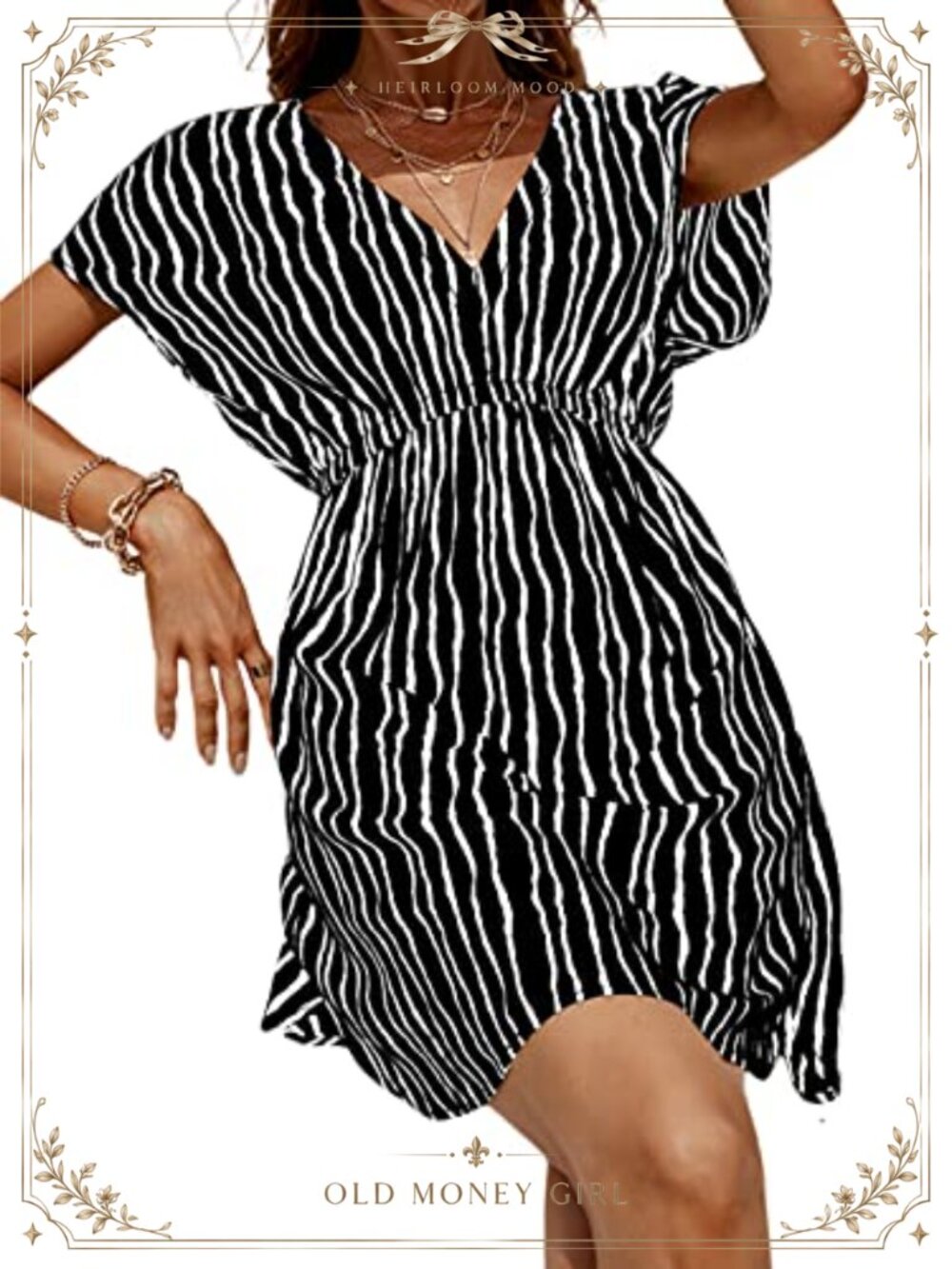 CUPSHE Women's Mesh V-Neck Elastic Waist Short Sleeve Pullover Mini Cover-Up